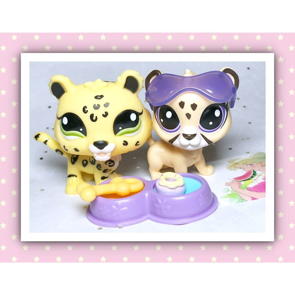 Authentic Littlest Pet Shop LPS Jane Jagmore #1-150 Jaguar Leopard Cat #1419 Set